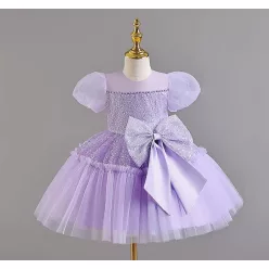 Rochie eleganta fete Miriam 1-6 ani mov cu paiete