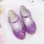 Pantofi cu toc fetite mov eleganti glitter Ema 26-38