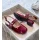 Sandale bordo elegante cu toc lac fetite Amarena 25-38