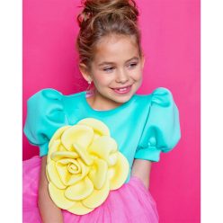 Rochita fetite nunta roz verde Mines Deluxe Volume 3- 14 ani lungime medie