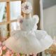 Rochita botez alba cu paiete Rebeca Deluxe Volume 0-12 ani 