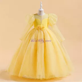 Rochii de ocazie galbene pentru fete 