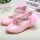 Pantofi cu toc strasuri si floare roz fetite Magnum 26-36