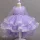 Rochita nunta fetite mov cu trena si paiete Damaris 2-10 ani lungime medie voal pe umeri