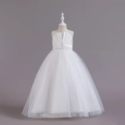 Rochita eleganta fete Fenicia 3-12 ani alba lunga