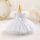 Rochite elegante fete Ilinca 0-4 ani alba cu paiete maneca scurta