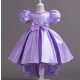 Rochie eleganta fete Camilla satin 3-12 ani mov cu trena
