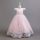 Rochie lunga de ocazie fete roz Magdalena 3-12 ani broderie