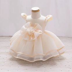 Rochita eleganta fetite crem Amalia 1-7 ani lungime medie