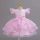 Rochii elegante fete sebare banchet roz deschis Victoria 3-12 ani lungime medie