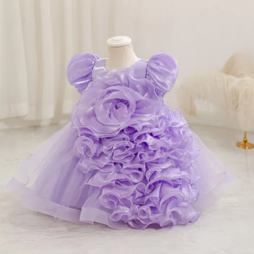 Rochie de ocazie pentru fetite 1-5 ani Serena rosie lungime medie