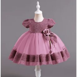 Rochita eleganta fete roz Limea 2-8 ani lungime medie