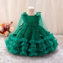 Rochita eleganta fetite verde Odette 1-8 ani 
