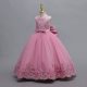 Rochita elegante fete Melody 5-15 ani roz pudra lunga