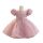 Rochie pentru fetite 0-4 ani roz cu floare mare lungime medie 