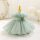 Rochite elegante fete Evia 0-4 ani verde olive cu guler Bardot si paiete