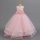 Rochie lunga de ocazie fete roz deschis Alessia 3-12 ani cu broderie si paiete