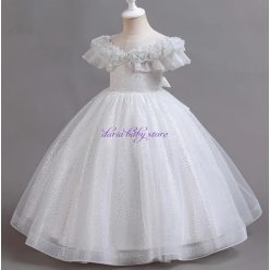 Rochita  Nirvana  3-12 ani lunga alb sidefat