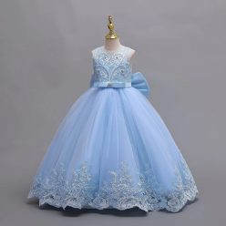 Rochita elegante fete Marinette 4-12 ani bleu lunga