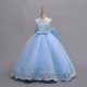 Rochita elegante fete Marinette 4-12 ani bleu lunga