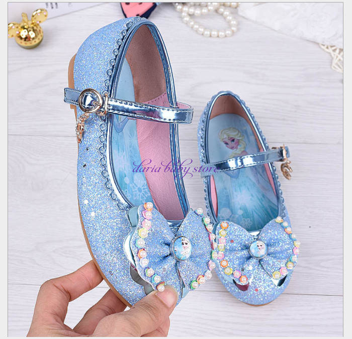 North convergence Spain Pantofi eleganti fetite Elsa albastru fara toc - rochii feti