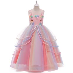 Rochita  Unicorn multicolor roz 3-12 ani 