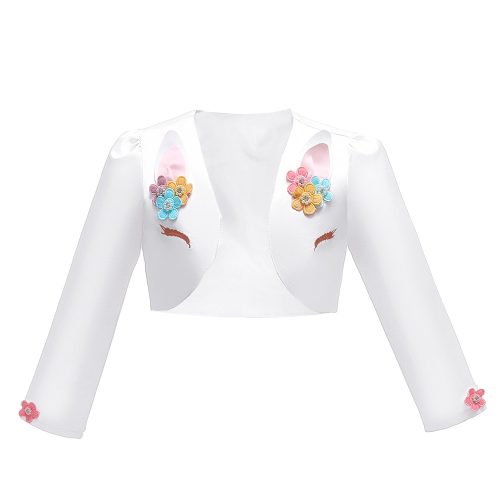 bolero Unicorn alb  3-12 ani