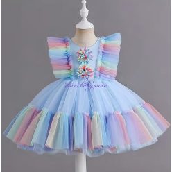 Rochita  Alice curcubeu 1-6 ani albastru