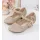 Pantofi fetite Agnes auriu cu toc 26-38 cu fundita