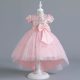 Rochie eleganta fete Corina 3-12 ani roz deschis cu trena