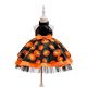 Rochita Haloween fetite dovleac portocaliu cu negru si paiete 3-12 ani model 7
