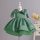 Rochita verde eleganta fetite tafta cu fundite aniversare Margot 3-10 ani lungime medie