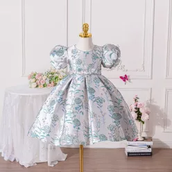   Rochita eleganta fetite albastru Adalia 4-7 ani lungime medie