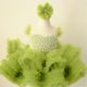 Rochita botez verde cu trena Selenia Deluxe Volume 0-12 ani
