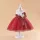 Rochita banchet eleganta fetite bordo Elizee 5-9 ani lungime medie cu funda mare in fata