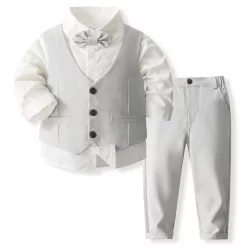   Compleu baieti Rayan 1-5 ani model 3 camasa vesta pantaloni papion 
