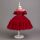 Rochita eleganta fetite nunta Erika rosie bordo 3-12 ani lungime medie cu broderie si tulle