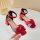 Sandale cu toc fetite rosii Lorena 27-36 elegante