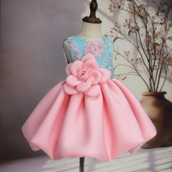 Rochita botez nunta roz albastru Alezzia Deluxe Volume 1- 8 ani lungime medie