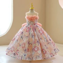   Rochita Venus DELUXE cu paiete lunga cu inchidere tip corset 2-12 ani