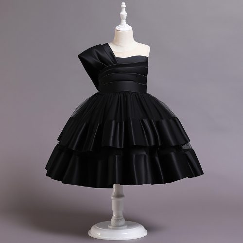 Rochita simpla eleganta Rosana 2-6 ani neagra lungime medie