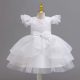 Rochii elegante fete sebare banchet alba Victoria 3-12 ani lungime medie