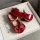 Pantofi rosii fara toc cu fundita lac si perlute fetite Caterina 26-36 