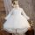 Rochii elegante fete nunta alba cu maneca lunga si trena Lusia 4-8 ani lungime medie