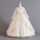 Rochie de ocazie fete Evelina crem 3-12 ani broderie paiete dantela si maneca lunga
