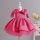 Rochita roz fucsia eleganta fetite tafta cu fundite aniversare Margot 3-12 ani lungime medie