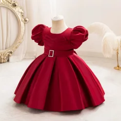 Rochita eleganta fetite bordo Eliana 1-7 ani lungime medie
