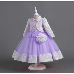 Rochita mov Egreta 3-8 ani cu bolero si gentuta
