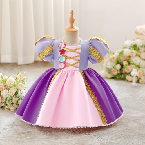 Rochie botez printesa fetite 0-4 ani Deea lungime medie