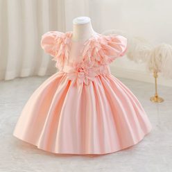 Rochita eleganta fetite roz Mishel 1-5 ani lungime medie